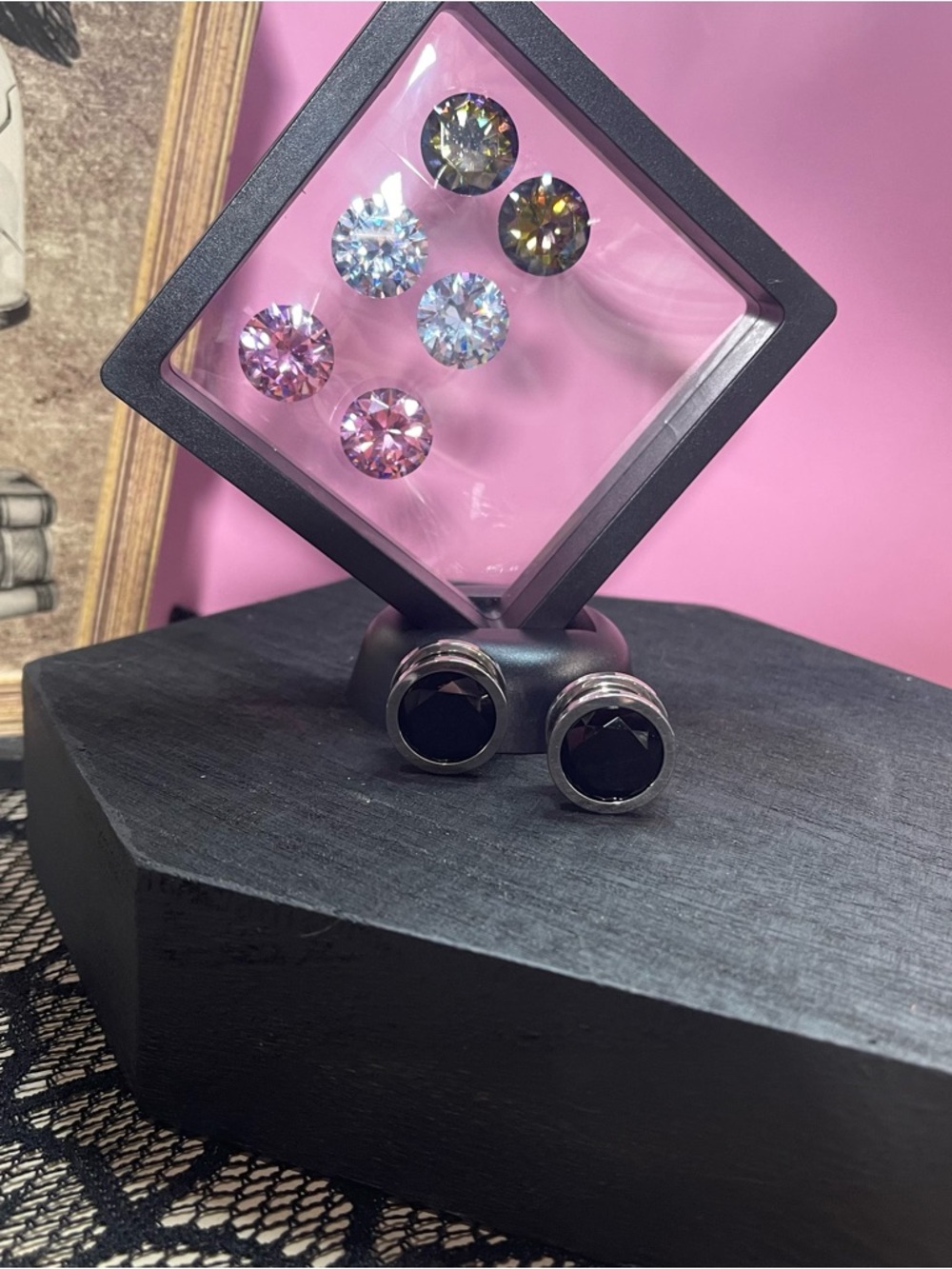 16mm Gauges Interchangeable Crystal Plugs 5/8 Tunnel Earrings CZ Screw Fit Set